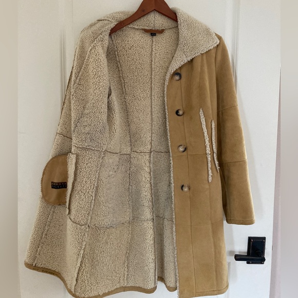Audrey Talbott Jackets & Blazers - Suede, fleece-lined coat by Audrey Talbott